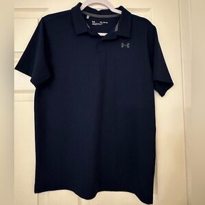 Under Armour Blue Polo Shirt - Size Youth XL